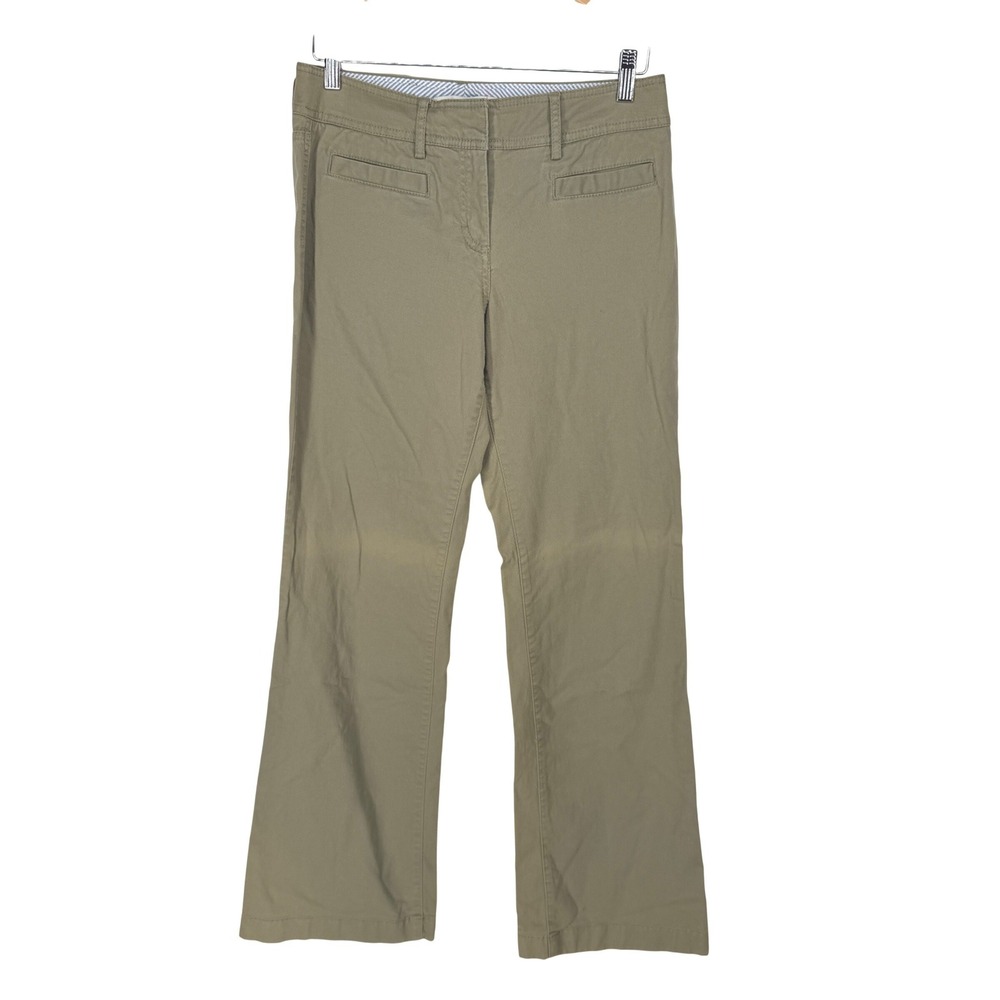 Vintage Tommy Hilfiger Women Y2K Low Rise Bootcut Pants Size 4 Khaki Stretch